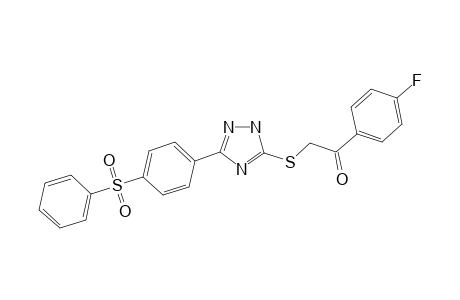 1-(4-FLUOROPHENYL)-2-(5-(4-(PHENYLSULFONYL)-PHENYL)-2H-1,2,4-TRIAZOL-3-YLTHIO)-ETHANONE