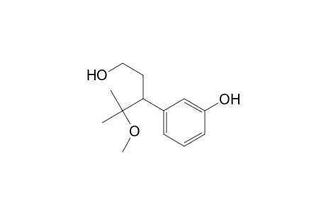 3-(3-Hydroxyphenyl)-4-methoxy-4-methylpentan-1-ol