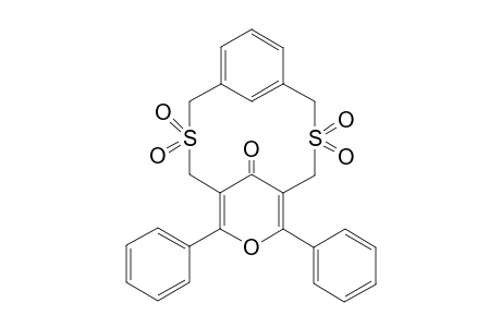 16,18-Diphenyl-2,11-dithia[3]metacyclo-[3](3,5)-pyranophan-l4-one, 2,2,11,11-tetroxide