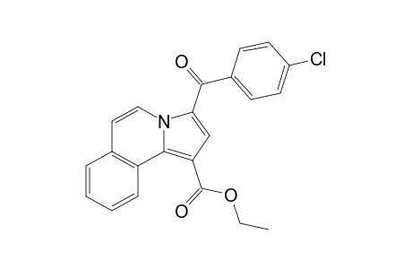3-(p-chlorobenzoyl)pyrrolo[2,1-a]isoquinoline-1-carboxylic acid, ethyl ester