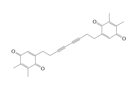 5-[8-(3,6-Diketo-4,5-dimethyl-cyclohexa-1,4-dien-1-yl)octa-3,5-diynyl]-2,3-dimethyl-p-benzoquinone