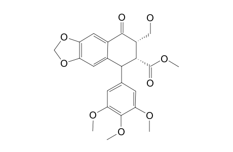 Methyl 1-(3,4,5-trimethoxyphenyl)-3-.beta.-hydroxymethyl-4-oxo-6,7-(methylenedioxy)-1,2,3,4-tetrahydronaphthylene-2-carboxylate isomer