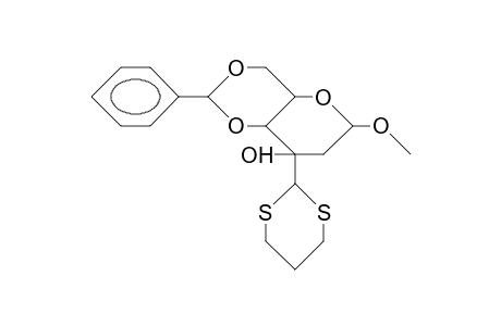 .ALPHA.-D-ARABINO-HEXOPYRANOSIDE, METHYL 2-DEOXY-3-C-1,3-DITHIAN-2-Y