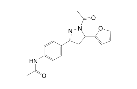 acetamide, N-[4-[1-acetyl-5-(2-furanyl)-4,5-dihydro-1H-pyrazol-3-yl]phenyl]-