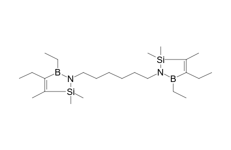 1-[6-(4,5-Diethyl-2,2,3-trimethyl-2,5-dihydro-1H-1,2,5-azasilaborol-1-yl)hexyl]-4,5-diethyl-2,2,3-trimethyl-2,5-dihydro-1H-1,2,5-azasilaborole