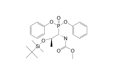 diphenyl (1S,2R)-2-{[(t-butyl)dimethylsilyl]oxy-1-[(methoxycarbonyl)amino]propyl}phosphonate