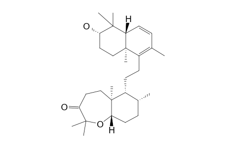 (5aS,6R,7R,9aS)-6-[2-[(4aR,6S,8aS)-2,5,5,8a-tetramethyl-6-oxidanyl-4a,6,7,8-tetrahydronaphthalen-1-yl]ethyl]-2,2,5a,7-tetramethyl-5,6,7,8,9,9a-hexahydro-4H-benzo[b]oxepin-3-one