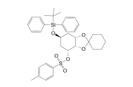 (-)-(1R,2R,4S,6R)-1,2-cyclohexylidenedioxy-4-(tert-butyldiphenylsilyl)-6-(4'-methylphenylsulfonyloxy)cyclohexane