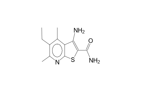 2-carbamoyl-3-amino-4,6-dimethyl-5-ethylpyrido[2,3-b]thiophene