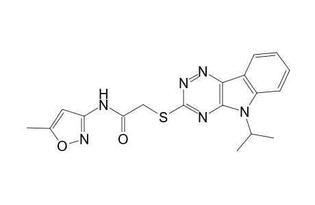 2-(9-Isopropyl-9H-1,3,4,9-tetraaza-fluoren-2-ylsulfanyl)-N-(5-methyl-isoxazol-3-yl)-acetamide