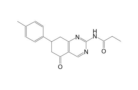 N-[7-(4-methylphenyl)-5-oxo-5,6,7,8-tetrahydro-2-quinazolinyl]propanamide