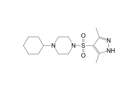 1-cyclohexyl-4-[(3,5-dimethyl-1H-pyrazol-4-yl)sulfonyl]piperazine
