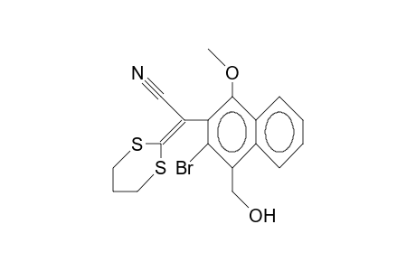 3-Bromo-1,4-dimethoxy.alpha.-1,3-dithian-2-ylidene-2-naphthalene-acetonitrile