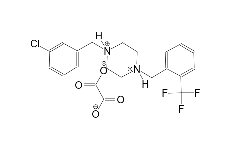 1-(3-chlorobenzyl)-4-[2-(trifluoromethyl)benzyl]piperazinediium oxalate