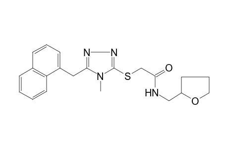 2-(4-Methyl-5-naphthalen-1-ylmethyl-4H-[1,2,4]triazol-3-ylsulfanyl)-N-(tetrahydro-furan-2-ylmethyl)-acetamide