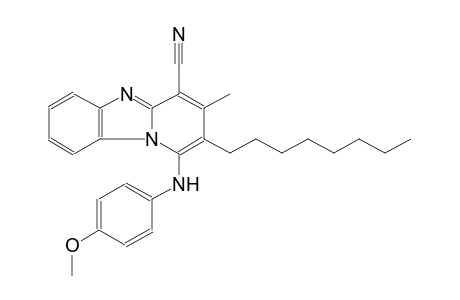 1-(4-methoxyanilino)-3-methyl-2-octylpyrido[1,2-a]benzimidazole-4-carbonitrile