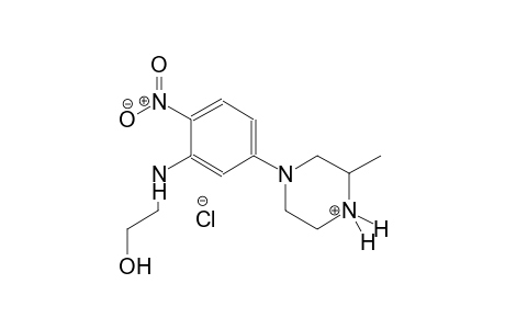 1-{3-[(2-hydroxyethyl)amino]-4-nitrophenyl}-3-methylpiperazin-4-ium chloride