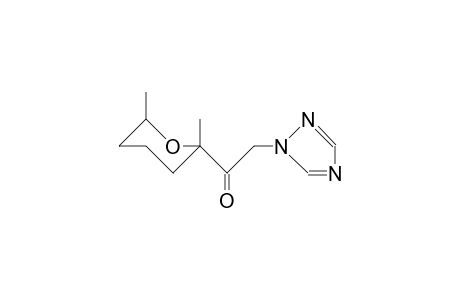 cis-2,6-Dimethyl-2-(1,2,4-triazolyl-acetyl)-tetrahydropyran