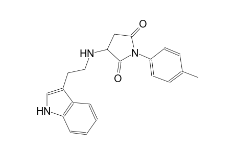 2,5-pyrrolidinedione, 3-[[2-(1H-indol-3-yl)ethyl]amino]-1-(4-methylphenyl)-