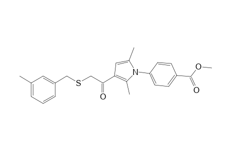 Methyl 4-(2,5-dimethyl-3-(2-((3-methylbenzyl)thio)acetyl)-1H-pyrrol-1-yl)benzoate