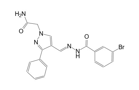 2-(4-{(E)-[(3-bromobenzoyl)hydrazono]methyl}-3-phenyl-1H-pyrazol-1-yl)acetamide