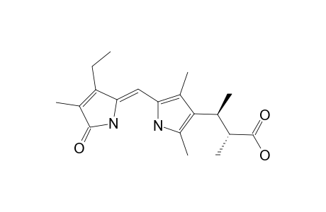 (-)-(2R,3S)-3-(3-ethyl-2,7,9-trimethyl-1-oxo-1,10-dihydrodipyrrin-8-yl)-2-methylbutanoic acid