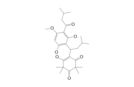 1,3-DIOXO-5-HYDROXY-2,2,6,6-TETRAMETHYL-4-[1-[2,6-DIHYDROXY-4-METHOXY-3-(3-METHYL-1-OXOBUTYL)-PHENYL]-3-METHYLBUTYL]-4-CYCLOHEXENE