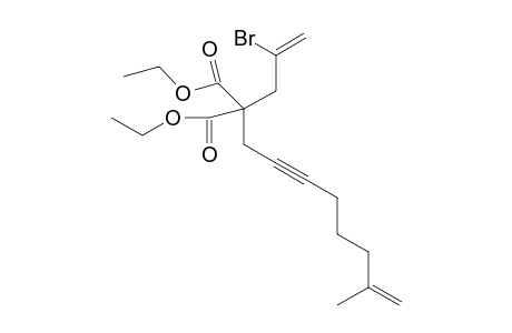 Diethyl 2-bromo-11-methyl-1,11-dodecadiene-6-yne-4,4-dicarbocxylate