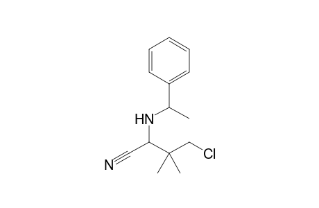 2-(N-<A-Methyl-benzyl>)amino-4-chloro-3,3-dimethyl-butanenitrile