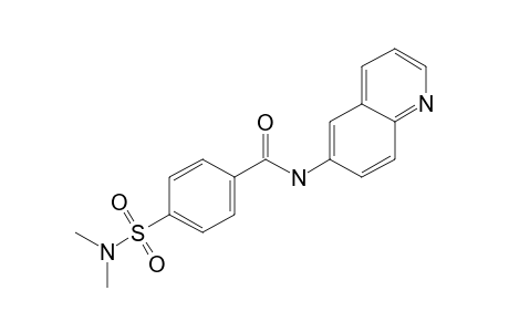 Benzamide, 4-dimethylsulfamoyl-N-(quinolin-6-yl)-