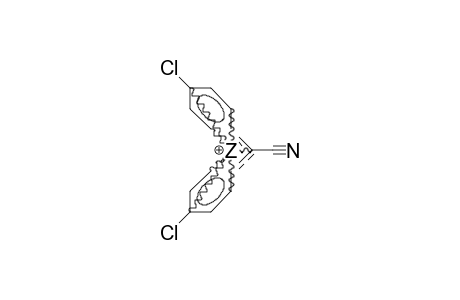 Cyano-bis(4-chloro-phenyl)-carbenium cation