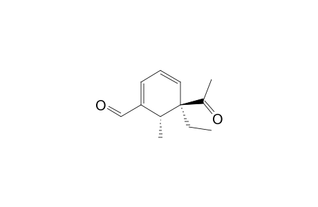 cis-5-Acetyl-5-ethyl-6-methyl-1,3-cycvlohexadienecarbaldehyde