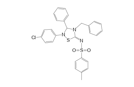 N-[2-(4-chlorophenyl)-3-phenyl-4-(phenylmethyl)-1,2,4-thiadiazolidin-5-ylidene]-4-methylbenzenesulfonamide