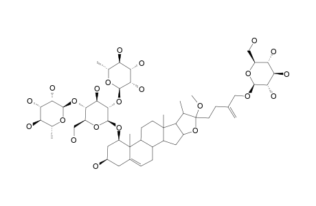 1-O-ALPHA-L-RHAMNOPYRANOSYL-(1->2)-[ALPHA-L-RHAMNOPYRANOSYL-(1->4)]-BETA-D-GLUCOPYRANOSYL-26-O-BETA-D-GLUCOPYRANOSYL-22-O-METHYL-FUROSTA-5,25(27)-D