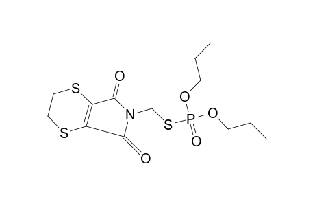 5,6-dihydro-N-(mercaptomethyl)-p-dithiin-2,3-dicarboximide, S-ester with O,O-dipropyl phosphorothioate