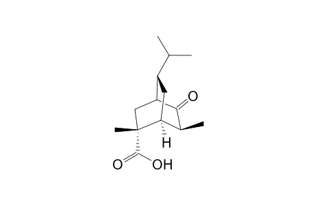 (-)-(1S,3R,6R,7S,9S)-9-Isopropyl-3,6-dimethyltricyclo[4.3.1.0(3,7)]decane-2-one-5-carboxylic acid