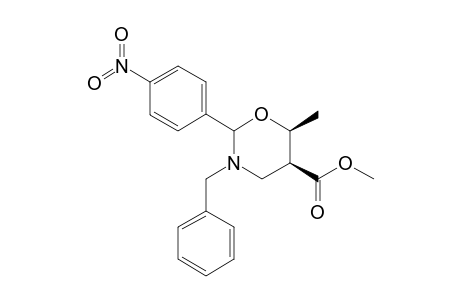 (5S,6S)-3-benzyl-6-methyl-2-(4-nitrophenyl)-1,3-oxazinane-5-carboxylic acid methyl ester