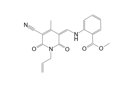 benzoic acid, 2-[[(Z)-(5-cyano-1,6-dihydro-4-methyl-2,6-dioxo-1-(2-propenyl)-3(2H)-pyridinylidene)methyl]amino]-, methyl ester