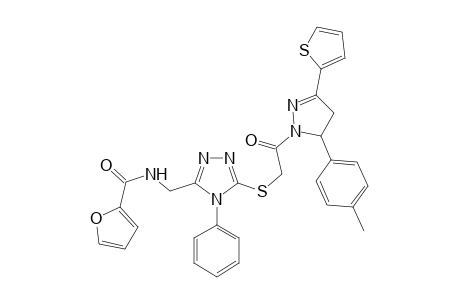 2-furancarboxamide, N-[[5-[[2-[4,5-dihydro-5-(4-methylphenyl)-3-(2-thienyl)-1H-pyrazol-1-yl]-2-oxoethyl]thio]-4-phenyl-4H-1,2,4-triazol-3-yl]methyl]-