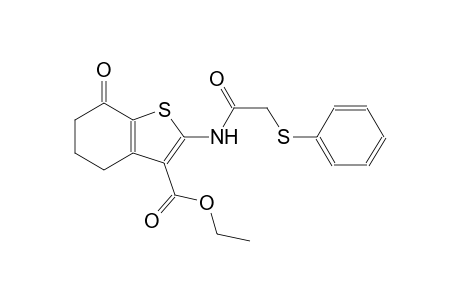 7-keto-2-[[2-(phenylthio)acetyl]amino]-5,6-dihydro-4H-benzothiophene-3-carboxylic acid ethyl ester