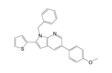 1-Benzyl-5-(4-methoxyphenyl)-2-thiophen-3-yl-1H-pyrrolo[2,3-b]pyridine