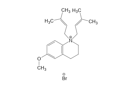 1,1-bis(3-methyl-2-butenyl)-6-methoxy-1,2,3,4-tetrahydroquinolinium bromide