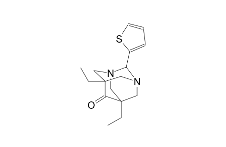 5,7-diethyl-2-(2-thienyl)-1,3-diazatricyclo[3.3.1.1~3,7~]decan-6-one