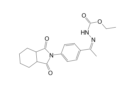 Ethyl (2Z)-2-{1-[4-(1,3-dioxooctahydro-2H-isoindol-2-yl)phenyl]ethylidene}hydrazinecarboxylate