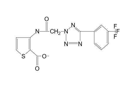 3-{2-[5-(alpha,alpha,alpha-trifluoro-m-tolyl)-2H-tetrazol-2-yl]acetamido}-2-thiophenecarboxylic acid, methyl ester