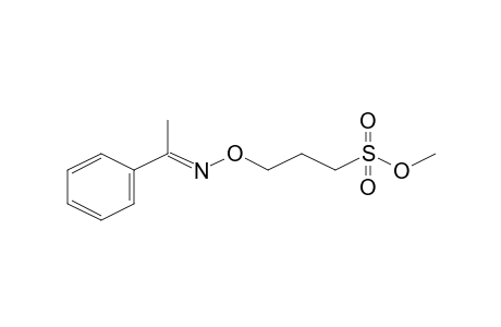 Propanesulfonic acid, 3-(methylbenzylideneaminooxy)-, methyl ester