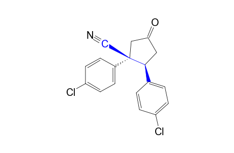 1,2-trans-bis(p-chlorophenyl)-4-oxocyclopentanecarbonitrile