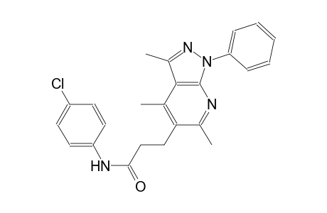 1H-pyrazolo[3,4-b]pyridine-5-propanamide, N-(4-chlorophenyl)-3,4,6-trimethyl-1-phenyl-