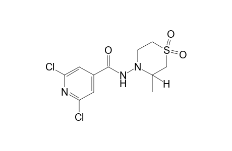 2,6-dichloro-N-(3-methylthiomorpholino)isonicotinamide, S,S-dioxide