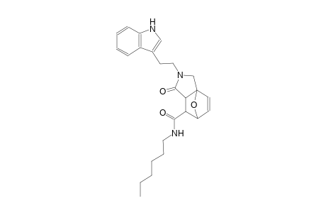 (1R,7S)-N-hexyl-3-[2-(1H-indol-3-yl)ethyl]-4-oxo-10-oxa-3-azatricyclo[5.2.1.0~1,5~]dec-8-ene-6-carboxamide